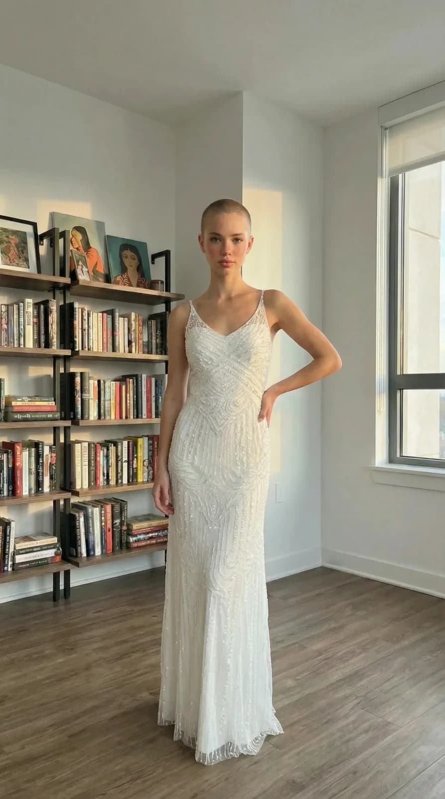 David's Bridal dress 68 — try-on
