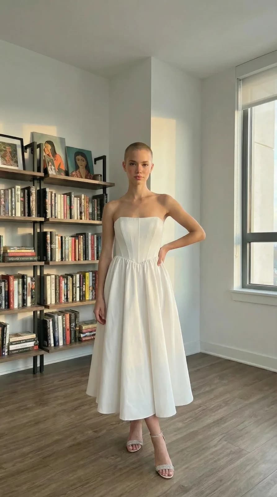 David's Bridal dress 75 — try-on